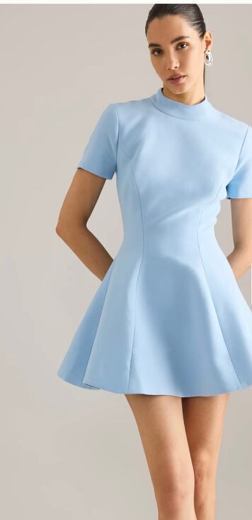 Bardot Dresses & Skirts - Bardot Zephyra Soft Blue Collar Mini Dress - Size 4 (NEW with tags)
